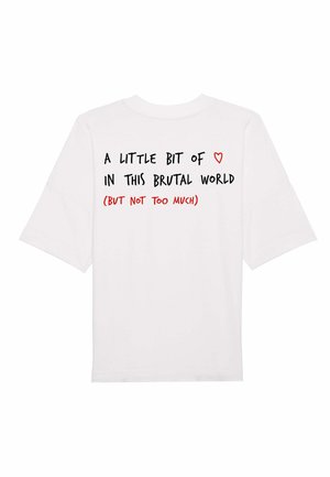 BRUTAL UNISEX DROPPED SHOULDER - Print T-shirt - white