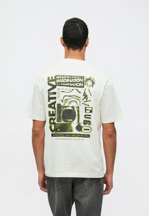 HUGO NYLIX - Triko s potiskem - open white