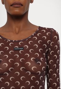 princess polly baby blue dress Marine Serre Floral-Lace Panelled Midi Dress In Brown - 64% Off main image 1