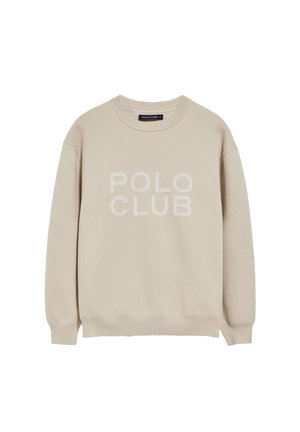 U NECK REGULAR FIT AXEL BLOCK - Sweatshirt - beige