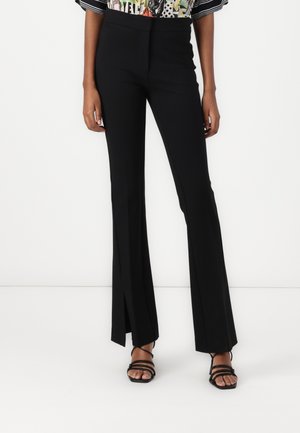 SLIT FLARE LEG PONTE PANT - Pantaloni - black