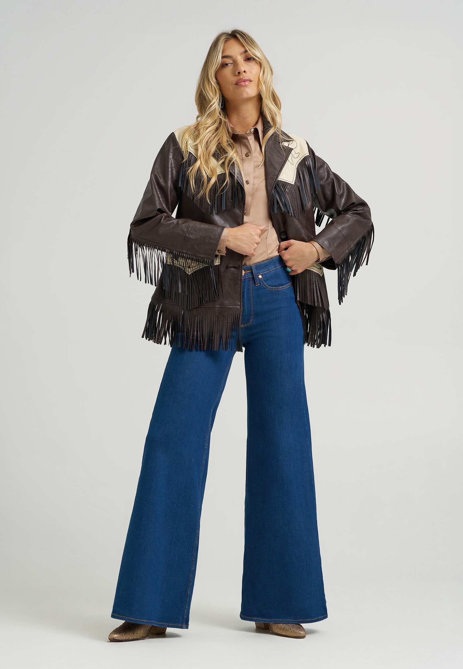 Wrangler WRANGLER X LAINEY WILSON FRINGE JACKET - Faux leather