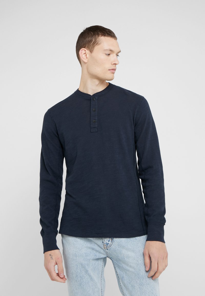 rag & bone CLASSIC HENLEY Long sleeved top deep navy/dark blue