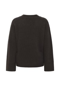 My Essential Wardrobe HUXI V-NECK - Svetr - espresso