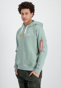 Alpha Industries LABEL - Mikina - dusty green