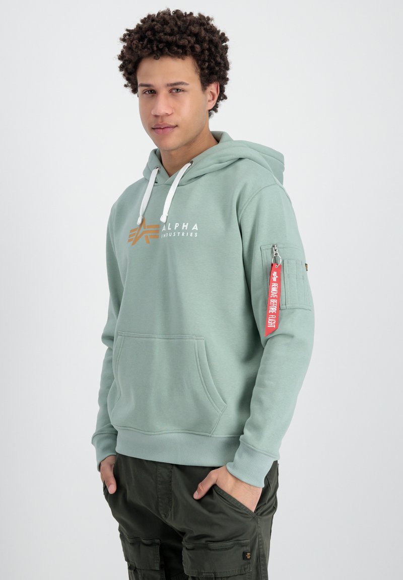 Alpha Industries LABEL - Mikina - dusty green