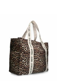 Manfield MIT LEOPRINT - Shopping bag - braun