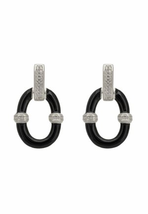 OVAL DROP - Earrings - black