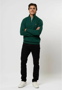U.S. Polo Assn. BRISON HALF ZIP - Džemperis - rain forest