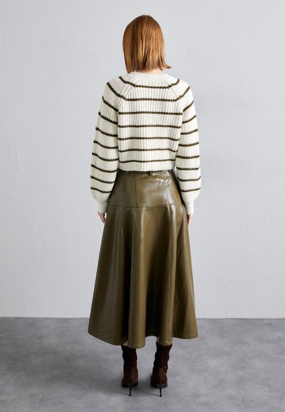 Cinq à Sept VEENA SKIRT - A-linjainen hame - dark olive