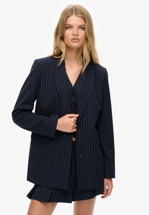 Kurzmantel - navy pinstripe