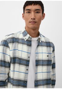 s.Oliver TWILL- MIT KAROMUSTER - Hemd - weiß