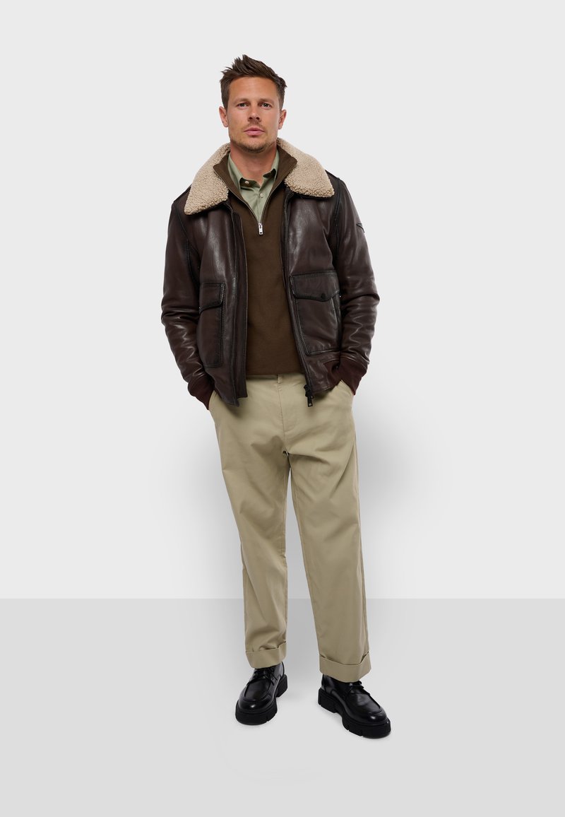 Oakwood Leren jas cognac