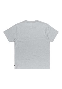 Grå bomulds T-shirt med rund hals, korte ærmer og lige pasform. Glat tekstur uden yderligere mønstre eller grafik.