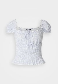 SMOCK FRILL  - Blouse - baby blue ditsy