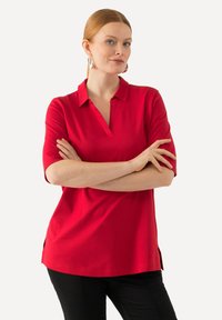 Ulla Popken SHORT SLEEVE - Poloshirt - salsa