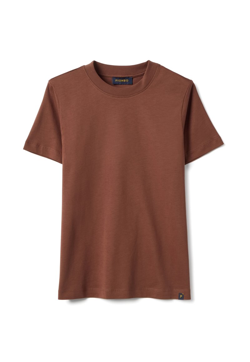 PIOMBO VIOLA CREW NECK REGULAR FIT - T-shirt basic - dark brown ...