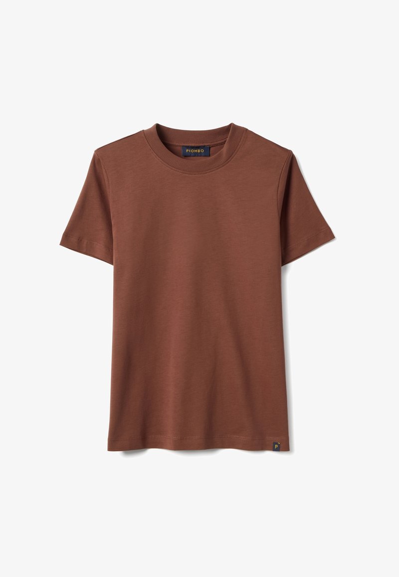 PIOMBO VIOLA CREW NECK REGULAR FIT - T-shirt basic - dark brown ...
