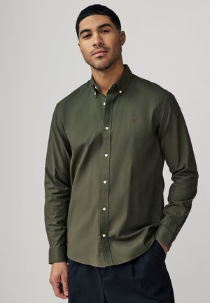 Next REGULAR FIT - STRETCH OXFORD LONG SLEEVE - Ing - khaki green