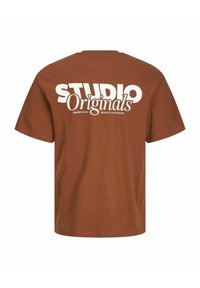 Jack & Jones JORVESTERBRO BACK SS CREW NECK  - Print T-shirt - brown