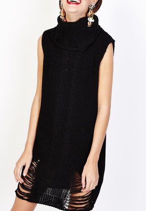 SIN MANGAS - Vestido de punto - black