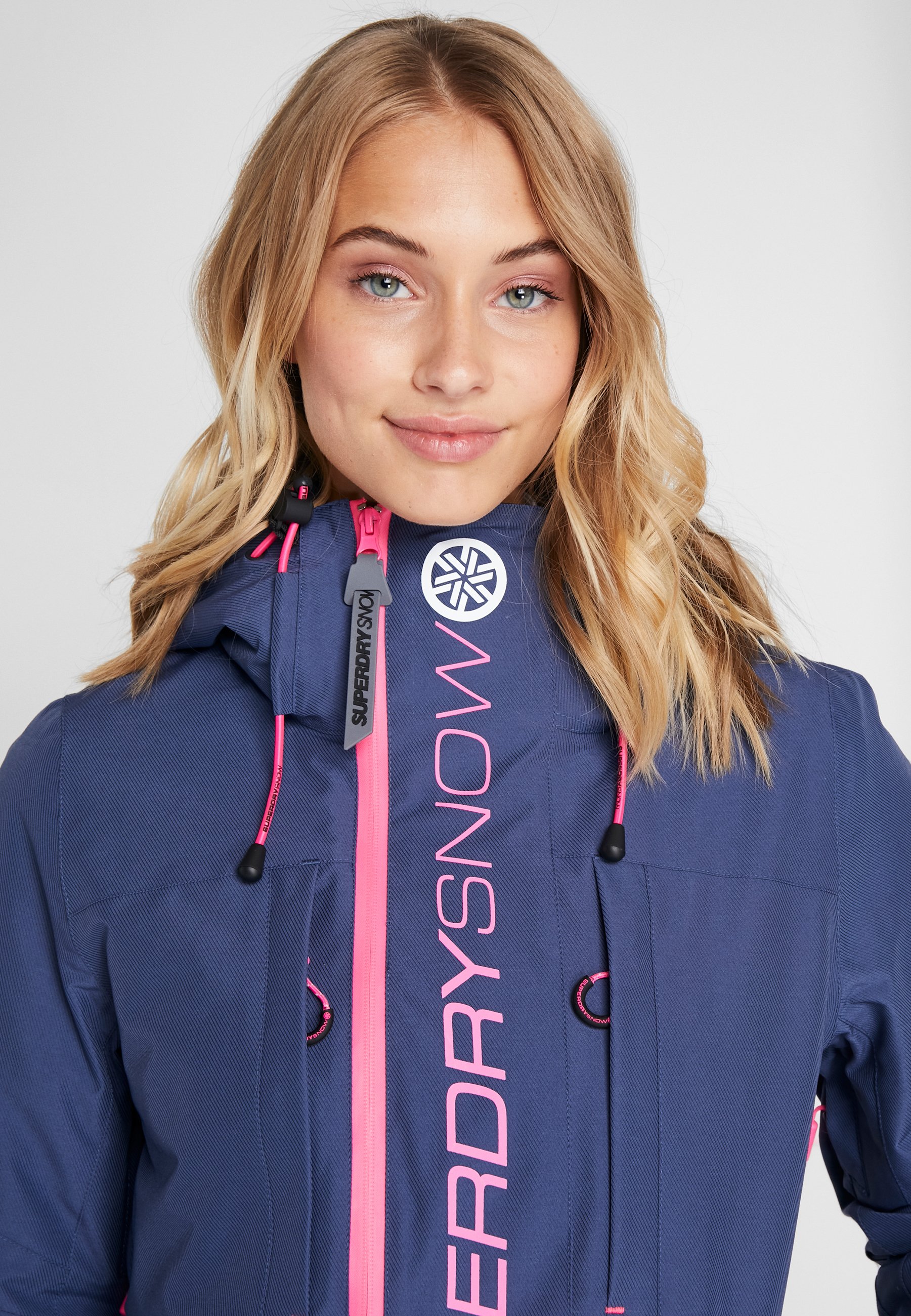 Superdry SLALOM SLICE SKI JACKET 2 IN 1 Ski jas vortex Superdry Slalom Slice Ski winterjas dames vortex navy mix