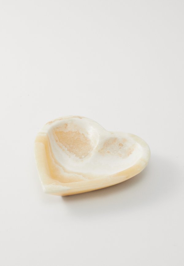HONEY CALCITE HEART DISH - Aufbewahrung Schmuck