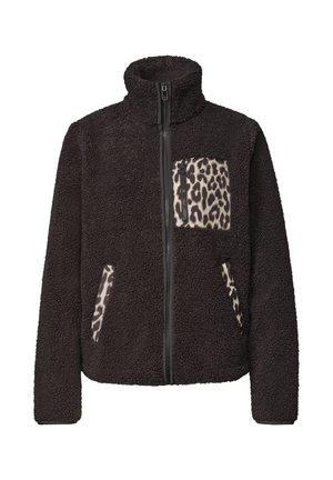 Street One Studio, STRUKTURMIX JACKE MIT STEHKRAGEN - Fleecejas - charred brown
