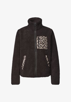 Street One Studio, STRUKTURMIX JACKE MIT STEHKRAGEN - Fleece jacket - charred brown