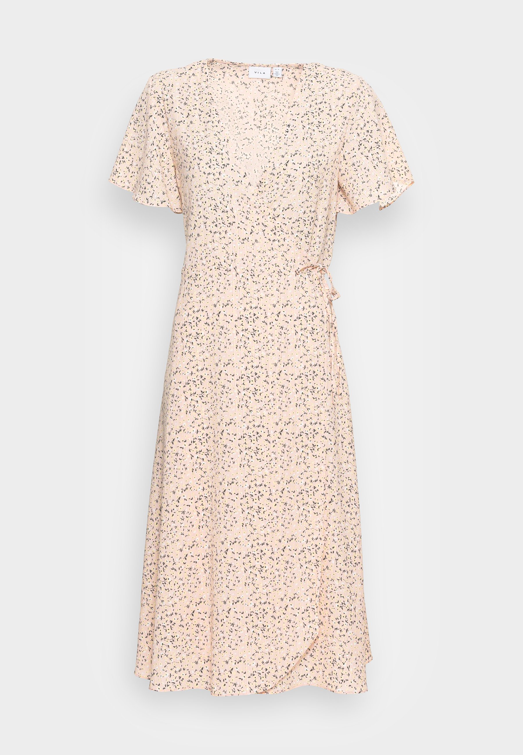 Vila VILOVIE WRAP MIDI DRESS - Jurk - rose smoke/roze - Zalando.nl