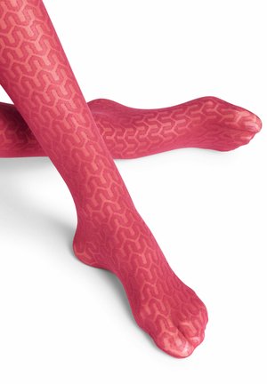 FALKE Cryptogram 30 Denier sheer - Collant - red plum