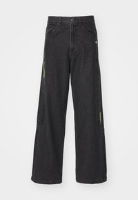 MOTO PANT - Jean large - black