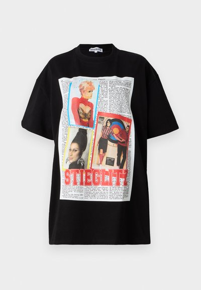 Stieglitz DUNJA OVERSIZED - Тениска с щампа - black