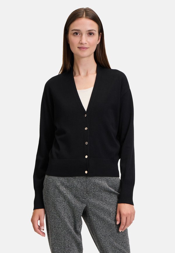 MIT V-AUSSCHNITT - Strickjacke - schwarz