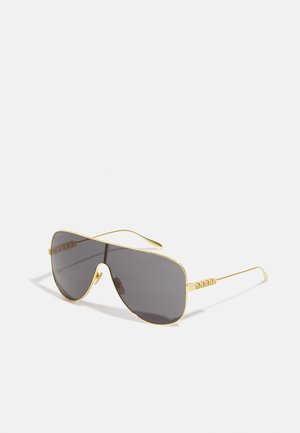 MASK UNISEX - Sunglasses - gold-coloured/grey