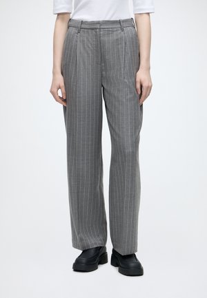 GANT TAILORED PANTS - Παντελόνι - charcoal melange
