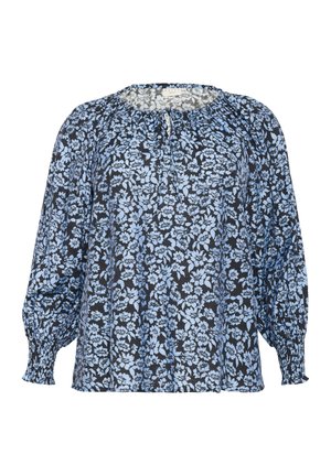 Kaffe Curve AMINA - Bluza - black windsurfer flower print