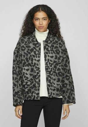 VILA LEOPRINT - Blouson Bomber - dark grey