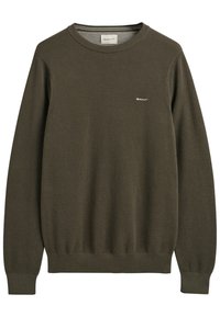 C-NECK - Stickad tröja - juniper green