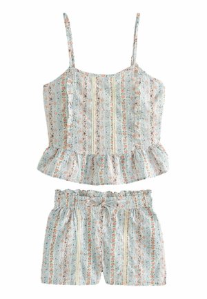 SET REGULAR FIT - Yöasusetti - blue  green elsing stripe print