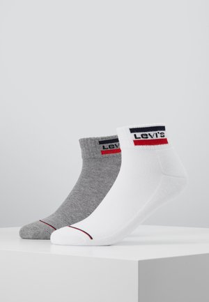 MID CUT LOGO 2 PACK - Socks - white/grey