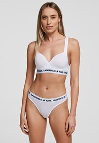 KARL LAGERFELD LOGO THONG - String - white