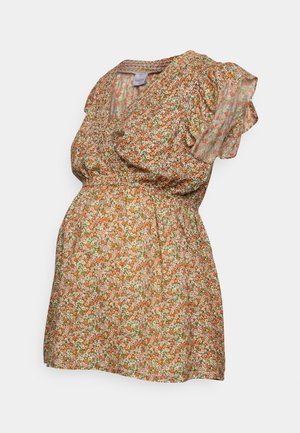 MAMALICIOUS MLHATTIE TESS CAP - Μπλούζα - papaya punch