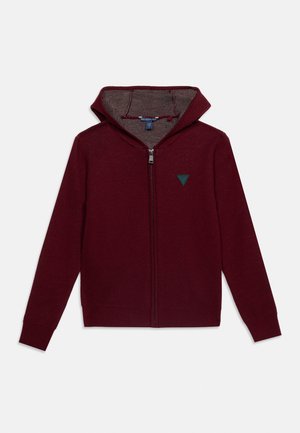 Guess, HOODED - Суитшърт с цип - bordeaux