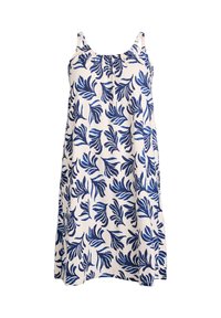Zizzi Džersejové šaty - off w/blue leaf aop