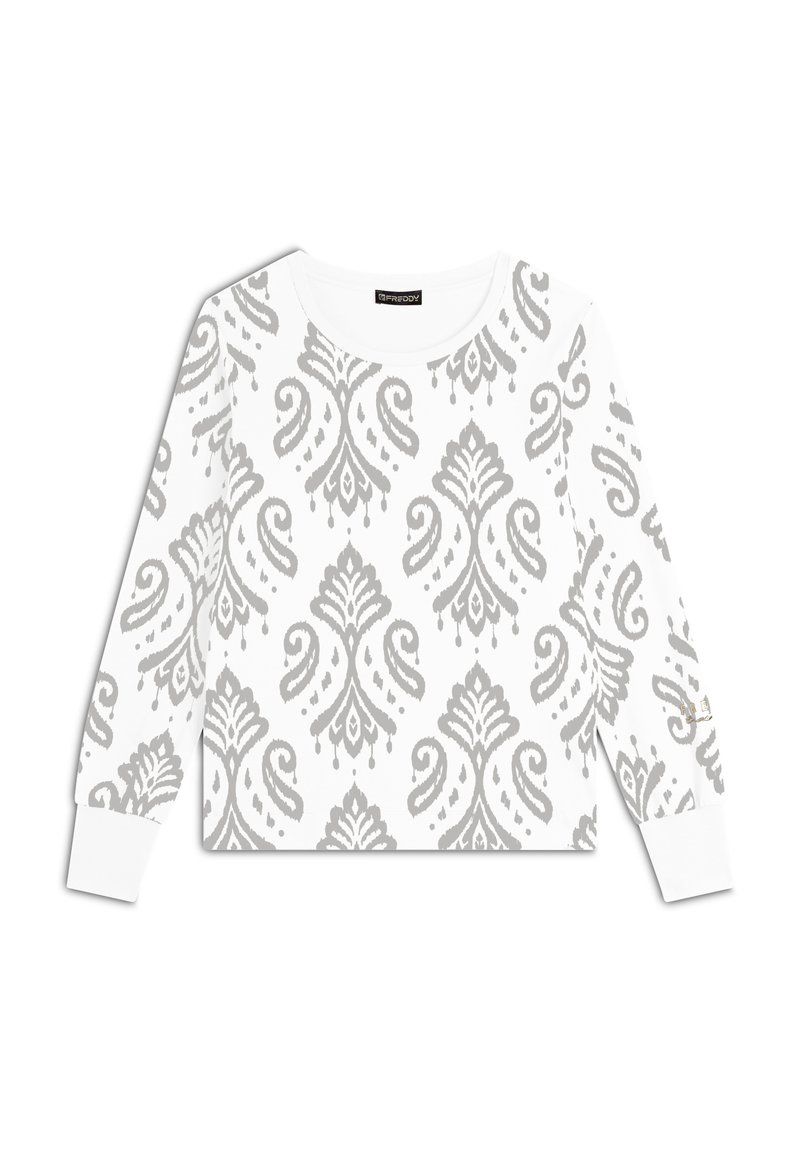Freddy GIROCOLLO IN FANTASIA - Felpa - allover ikat white
