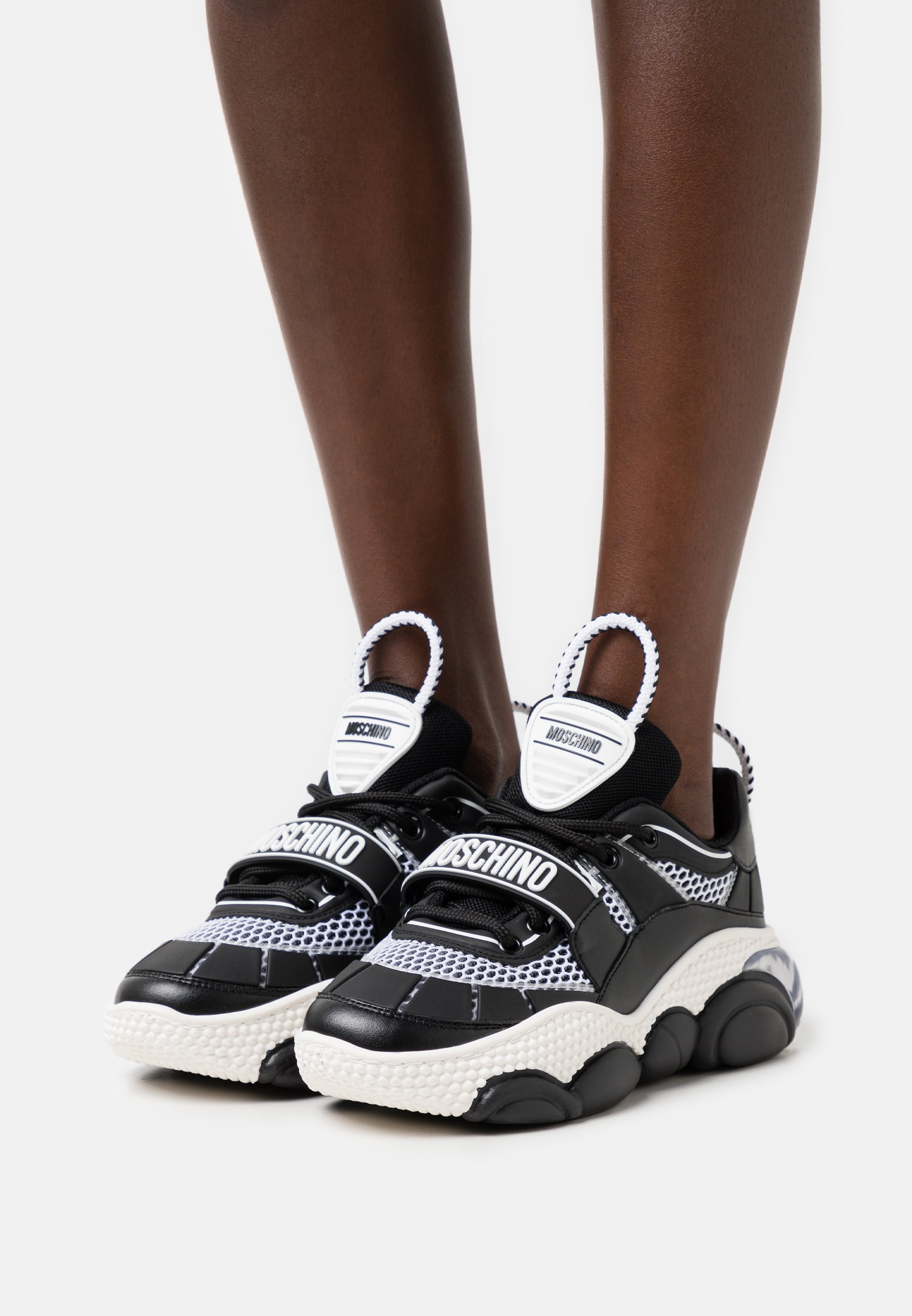 Moschino Noir Basket Chaussette Moschino Basket Moschino Femme