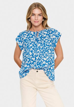 SAMARASZ SS - Blus - palace blue flower leaf