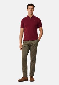 Hackett London SLIM FIT LOGO - Polokošeľa - burgundy red