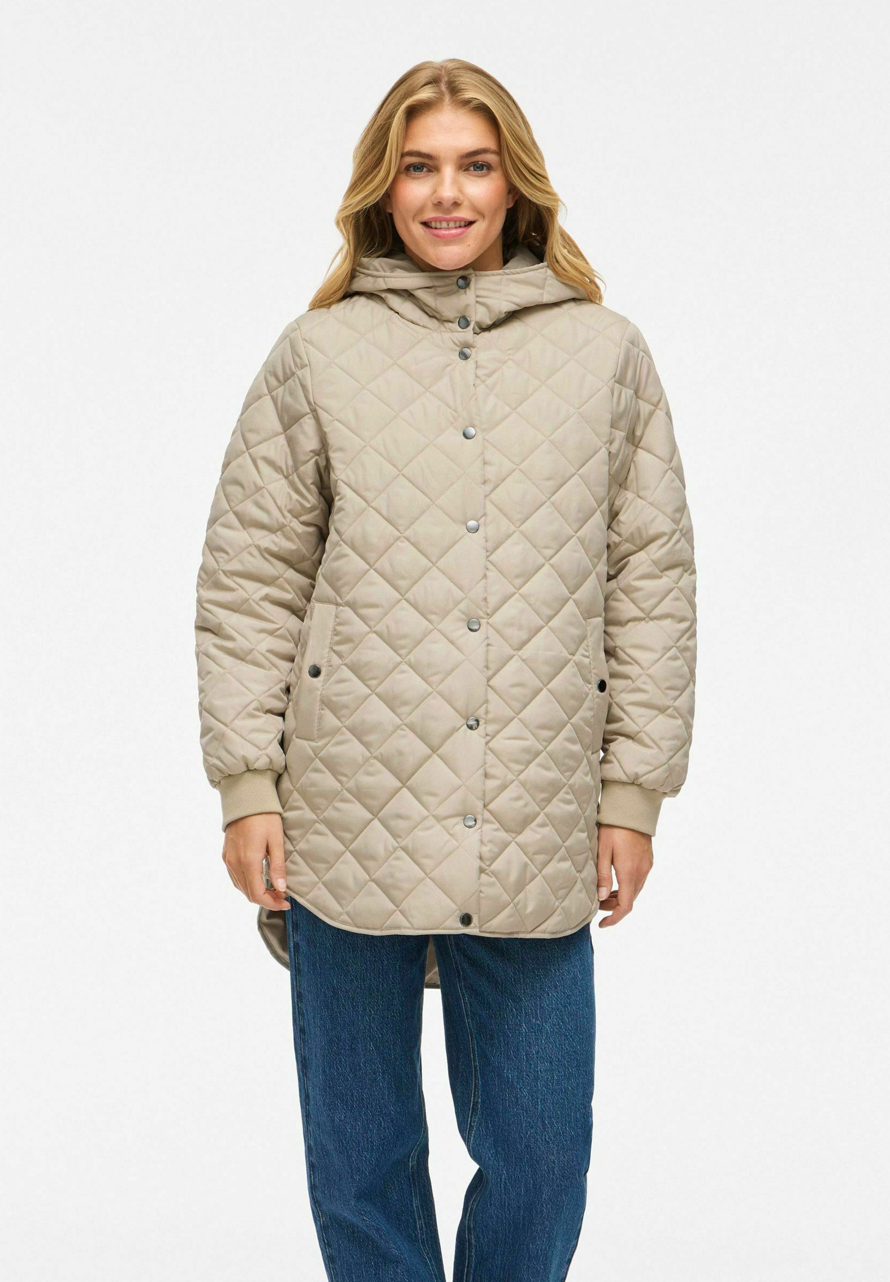 VILA VITATE LS HOODED Abrigo de invierno feather gray/gris